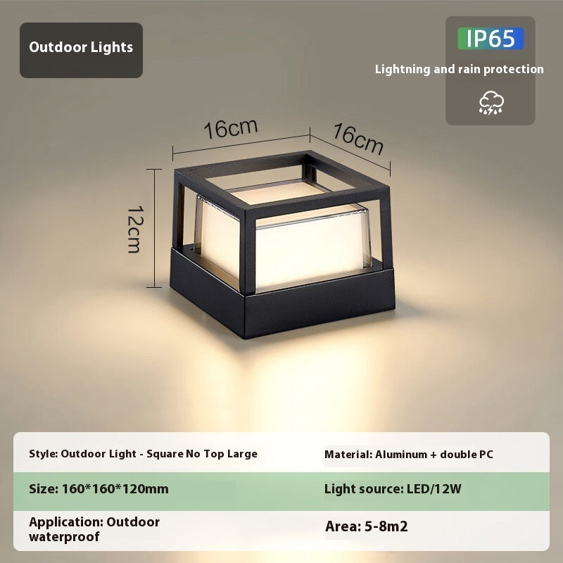 Aluminium-Wandsäulenlampe für den Außenbereich