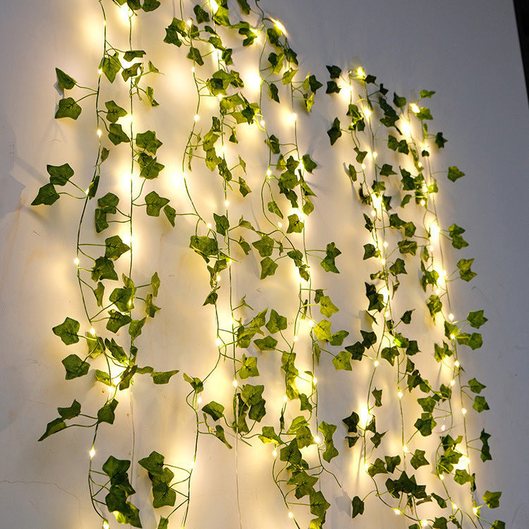 Rattan-Beleuchtungskette für den Innenhof, dekorative Girlandenlampe