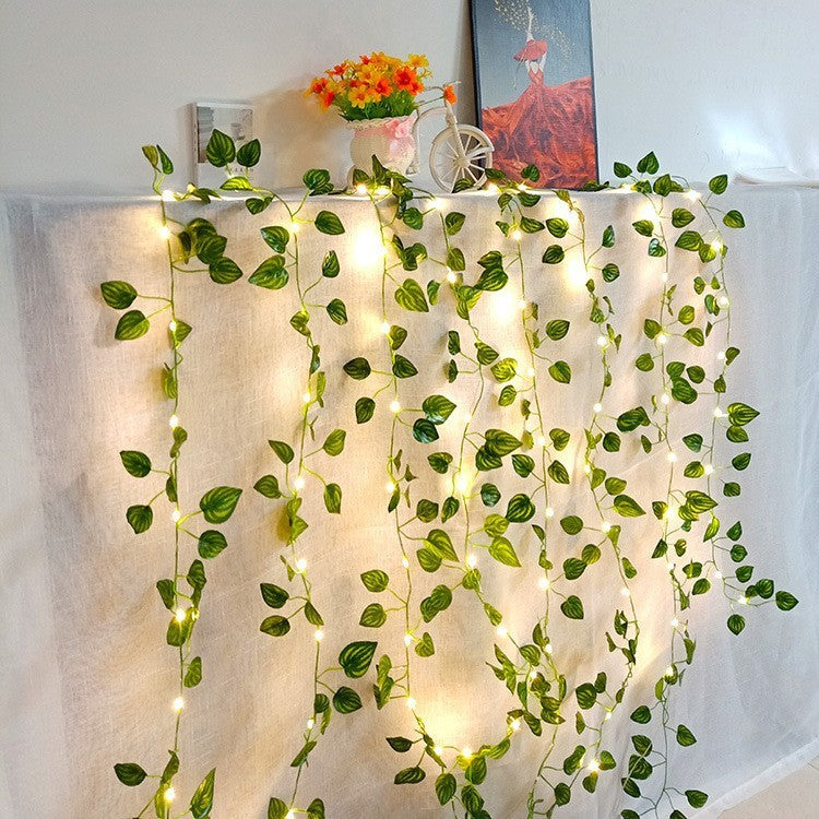Rattan-Beleuchtungskette für den Innenhof, dekorative Girlandenlampe