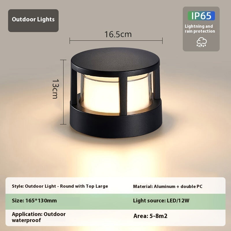 Aluminium-Wandsäulenlampe für den Außenbereich