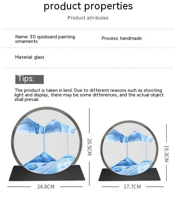 Kreative neue Treibsand Malerei, kleine Nachtlampe, Wohnzimmer, Schlafzimmer, abstrakte Dreh-Desktop-Dekoration