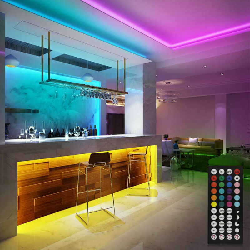 BRANDNEUE 5050 RGB LED Streifen Bluetooth Fernbedienung Lichter TV Hintergrundbeleuchtung Für Bar Zimmer