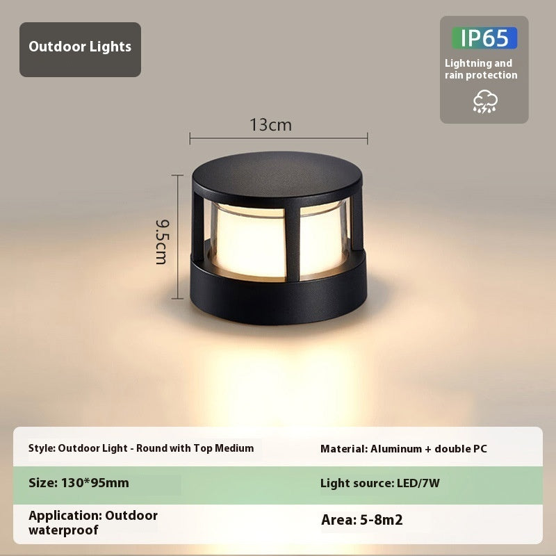 Aluminium-Wandsäulenlampe für den Außenbereich