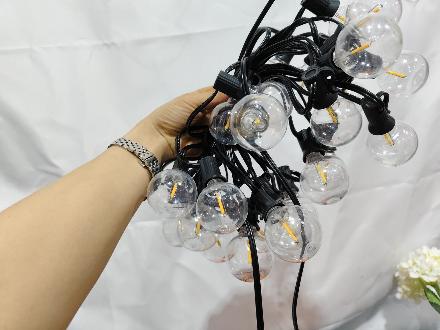 Wasserdichte LED-Beleuchtungskette für den Außenbereich, Innenhofdekoration