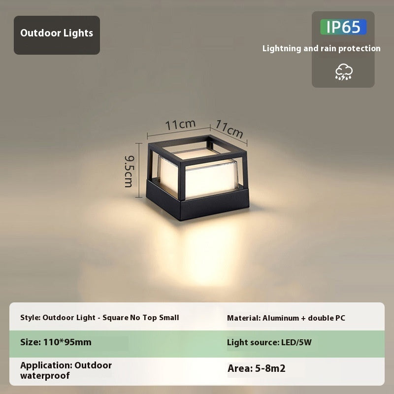 Aluminium-Wandsäulenlampe für den Außenbereich