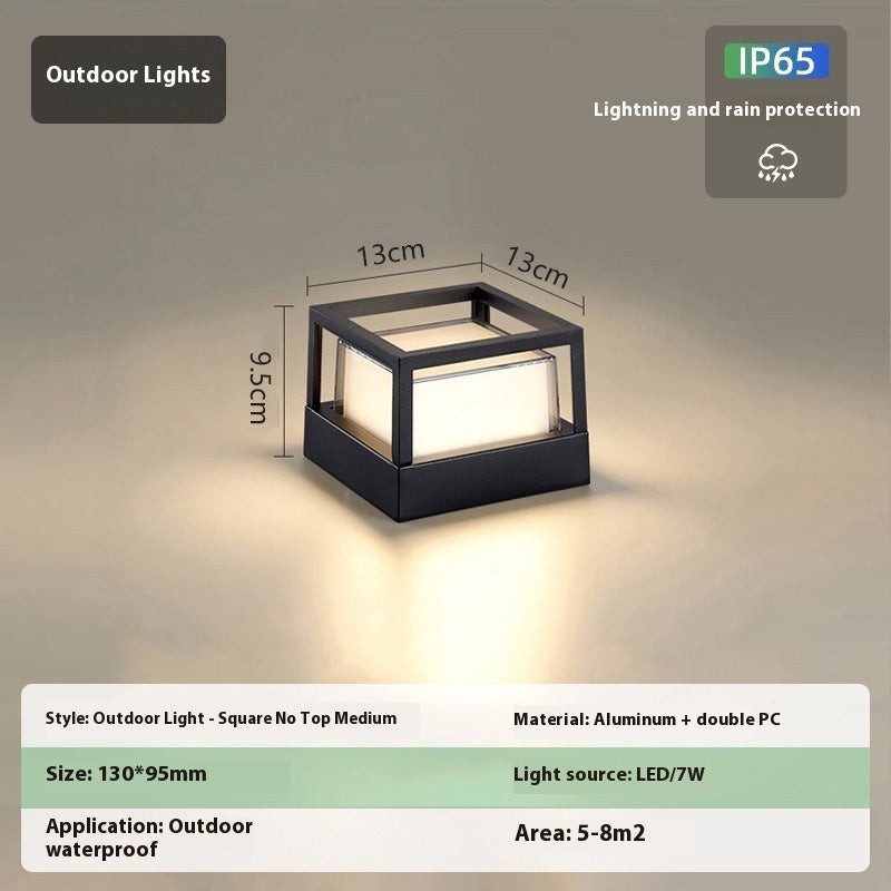 Aluminium-Wandsäulenlampe für den Außenbereich