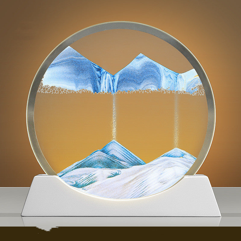 Kreative neue Treibsand Malerei, kleine Nachtlampe, Wohnzimmer, Schlafzimmer, abstrakte Dreh-Desktop-Dekoration