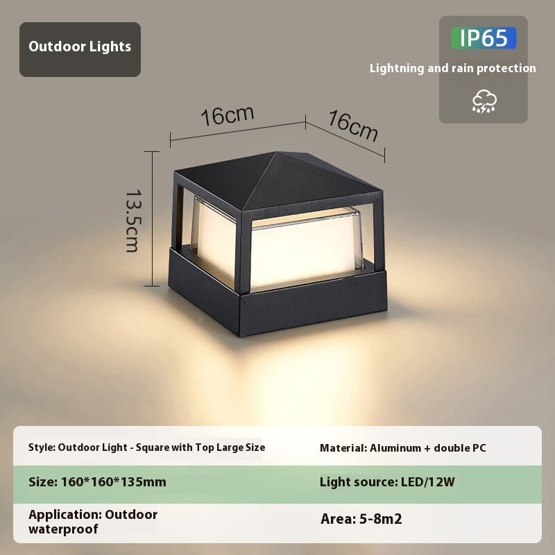 Aluminium-Wandsäulenlampe für den Außenbereich