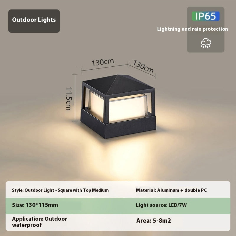 Aluminium-Wandsäulenlampe für den Außenbereich