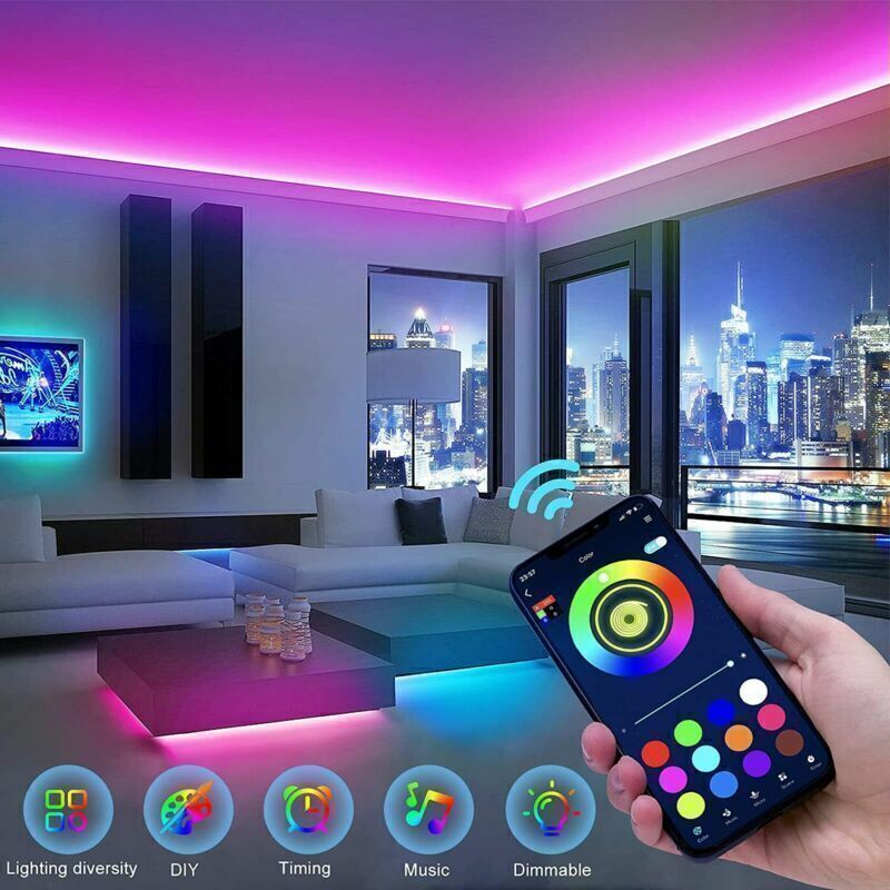 BRANDNEUE 5050 RGB LED Streifen Bluetooth Fernbedienung Lichter TV Hintergrundbeleuchtung Für Bar Zimmer